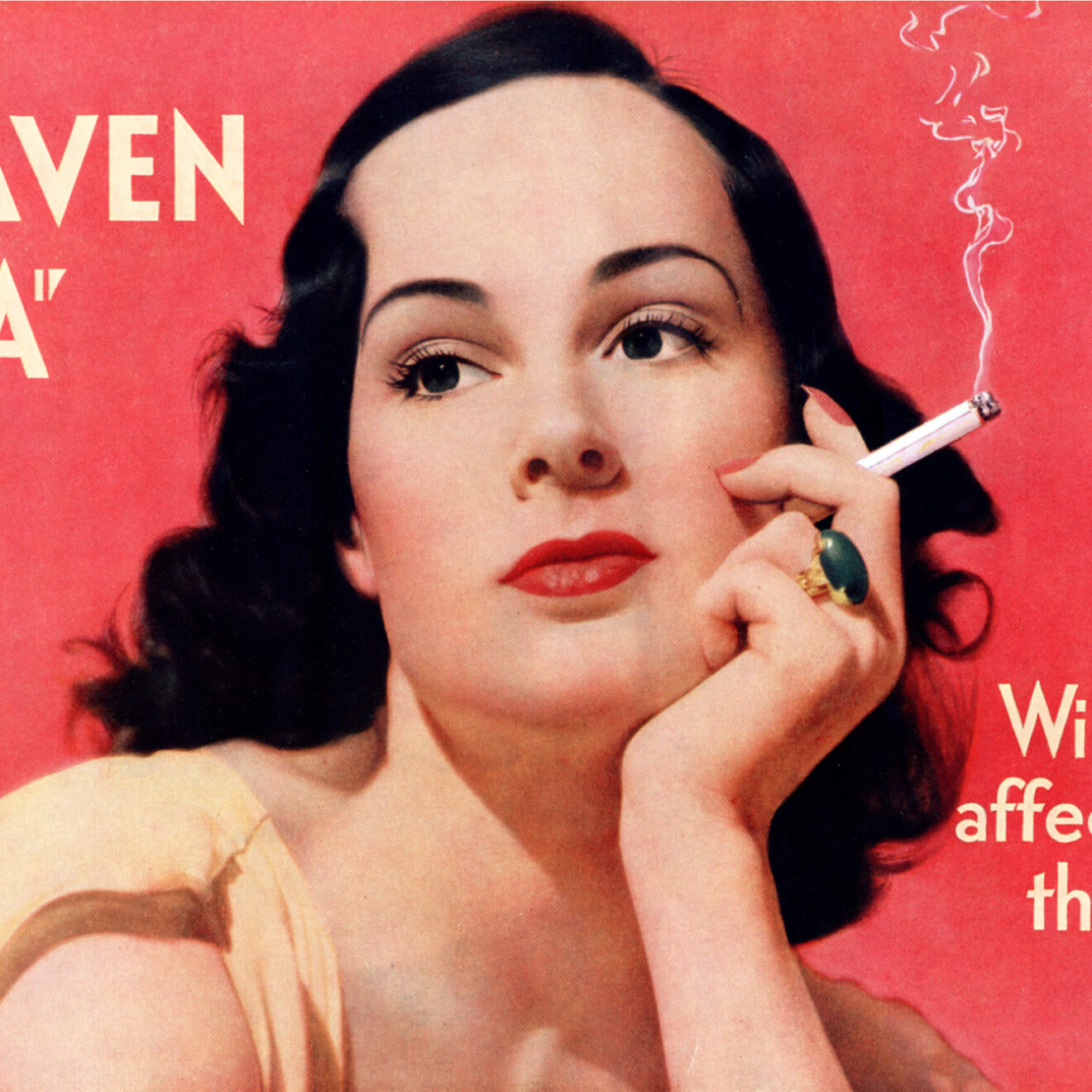 Craven A, « N’affectera pas votre gorge », 1939 | Stanford, Research into the Impact of Tobacco Advertising (SRITA)